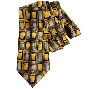 J Garcia Men Neck Tie Yellow Gold Maxmaster Limited Edition Silk Classic Tie